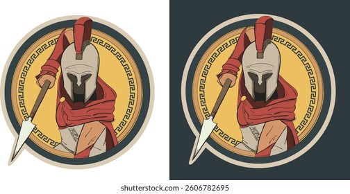Spartan warrior poster, art, sticker, cover, print