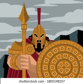 spartan warrior soldier with sword