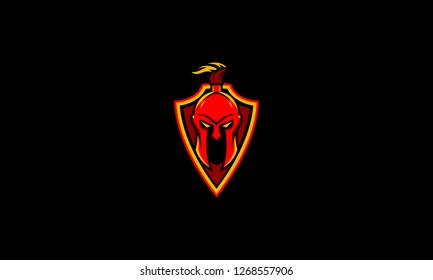 Spartan Warrior Spear Logo Vector