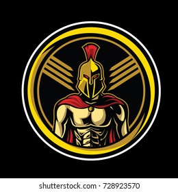 Spartan Warrior Sports Fitness Logo Vector