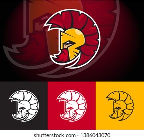 Spartan Warrior Sports Team Logo Vector