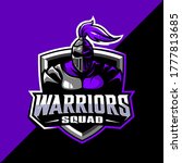 Spartan warrior squad mascot esport logo design vector