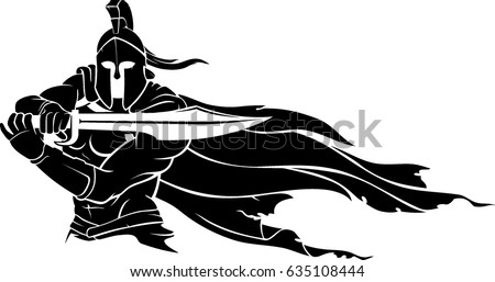 Spartan Warrior with Sword Front