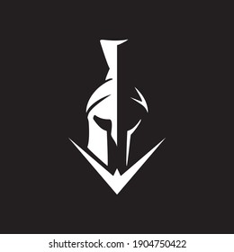 Spartan warrior symbol, emblem. Spartan helmet logo,  
Spartan Greek gladiator helmet logo