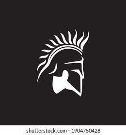 Spartan warrior symbol, emblem. Spartan helmet logo,  
Spartan Greek gladiator helmet logo