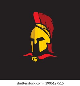 Spartan warrior symbol, emblem. Spartan helmet logo,  
Spartan Greek gladiator helmet logo