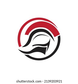 Spartan warrior symbol helmet, coat of arms