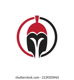 Spartan warrior symbol helmet, coat of arms