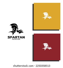 Spartan warrior symbol shield and helmet, coat of arms. Spartan helmet logo, vector illustration of spartan shield and helmet, Spartan Roman Helmet Armor Warrior logo design inspiration