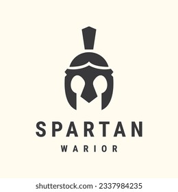 Spartan warrior symbol shield and helmet, coat of arms. spartan helmet logo