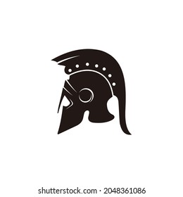 Spartan warrior symbol silhouette logo design icon vector design