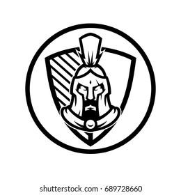 Spartan Warrior - Vector Logo / icon mascot Illustration