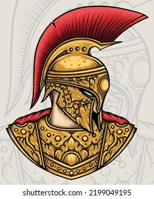 Spartan Warrior Vektor. Premium-Vektorgrafik