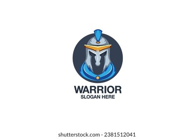 spartan warrior vector template logo design