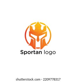 Spartan warriors Logo template. Vector design illustration