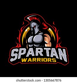 Spartan Warriors - Mascot & Esport Logo All Elements On This Template Are Editable With Adobe Illustrator!