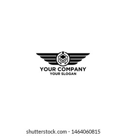 Spartan Wings Logo Design Vector