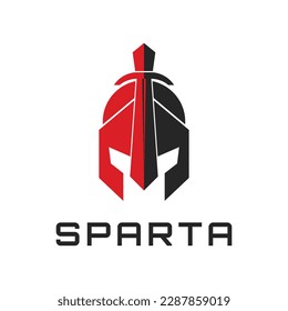 Spartans Armour with Swords Logo Vintage Vector Illustration Design