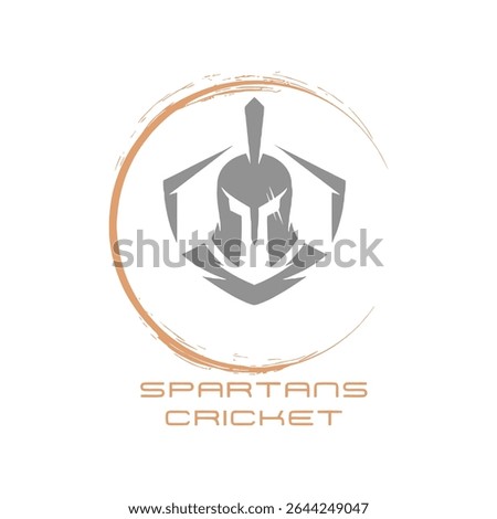 Spartans Cricket Team Logo Design Warrior Helmet Bats