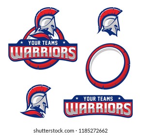 Spartans head & shield