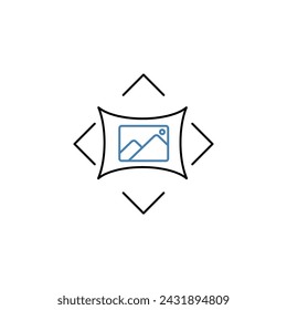 spatial computing concept line icon. Simple element illustration. spatial computing concept outline symbol design.