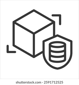 Spatial Data Quality Outline Icon Vector Illustration