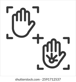 Spatial Filtering Outline Icon Vector Illustration