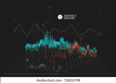 Um gráfico de informação espacial, desenho gráfico abstrato.