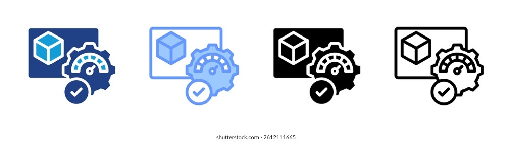 Spatial Optimization icon set multiple style collection