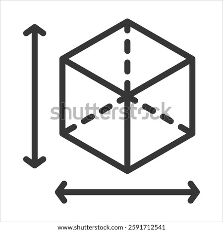 Spatial Outline Icon Vector Illustration