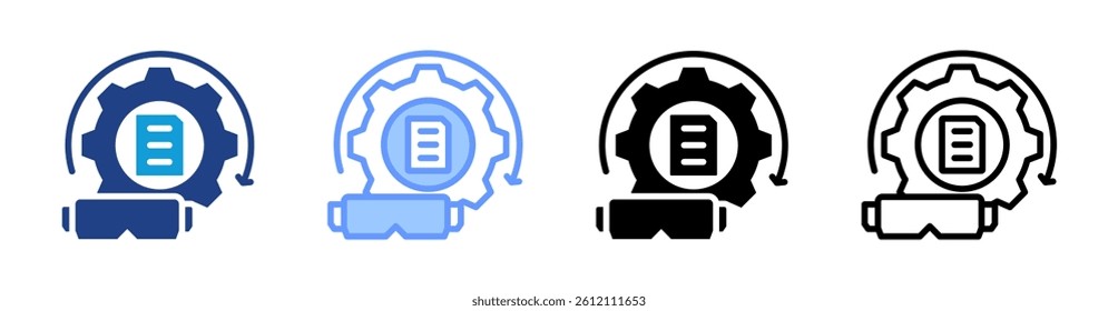 Spatial Process icon set multiple style collection