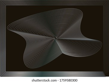 Spatial sacred Mesh vector Illustration Geometry Optical illusion