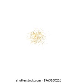 Ropa de oro, trazo de brocha dorado, lámina de oro, textura de oro. Vector aislado.