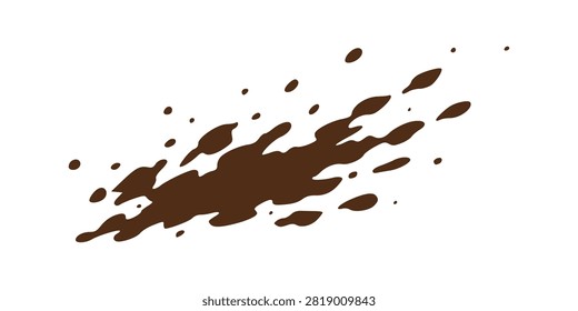 Spattered Brown Paint Blob Graphic Design