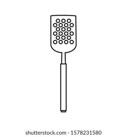 spatula barbecue cutlery tool line style icon vector illustration design