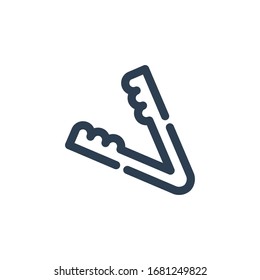 spatula barbecue icon outline blue