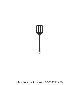 spatula in black vector icon