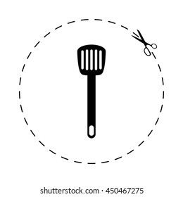 spatula  - black vector icon