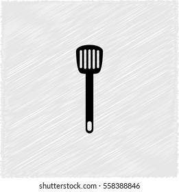 spatula -  black vector icon