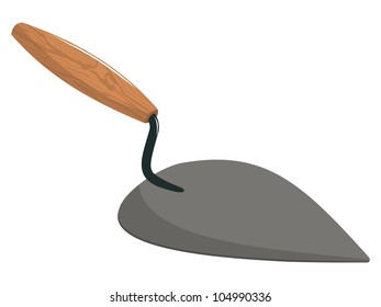 spatula, building tool on white