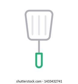 spatula color line vector icon