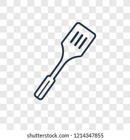 Spatula concept vector linear icon isolated on transparent background, Spatula concept transparency concept in outline style