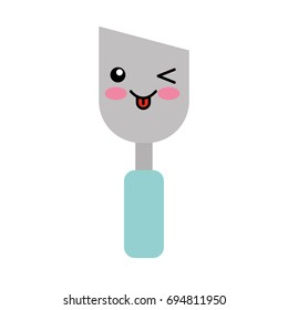 spatula of construction kawaii character