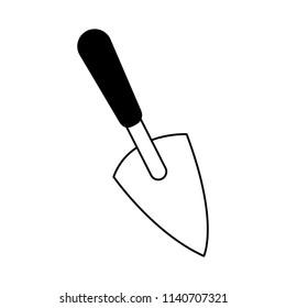 Spatula construction tool in black and white