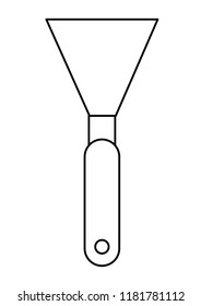 Spatula construction tool in black and white