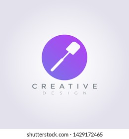 Spatula Cook Vector Illustration Design Clipart Symbol Logo Template.