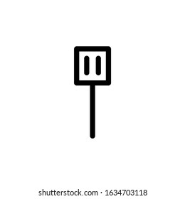 Spatula. Cooking Icon Set. Minimalist and Elegant Outline Style Editable Vector Logo Template.
