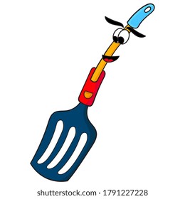 spatula cooking tool mascot cartoon character