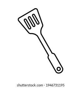 vector de icono plano de software de cocina espátula