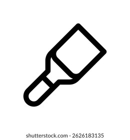 Spatula. Editable stroke vector icon.
